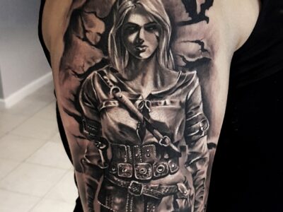 Black & Grey tattoo #2 by Hypnotic Art Tattoo Studio, Milton Keynes