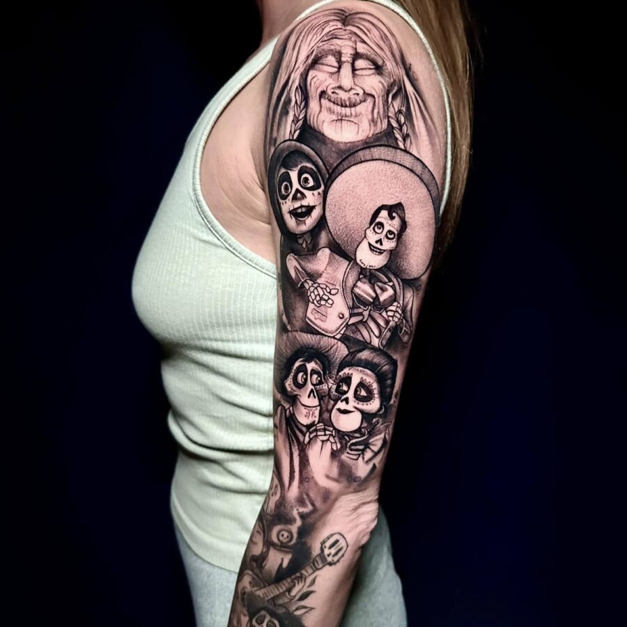 Blackwork tattoo by Hypnotic Art Tattoo Studio, Milton Keynes