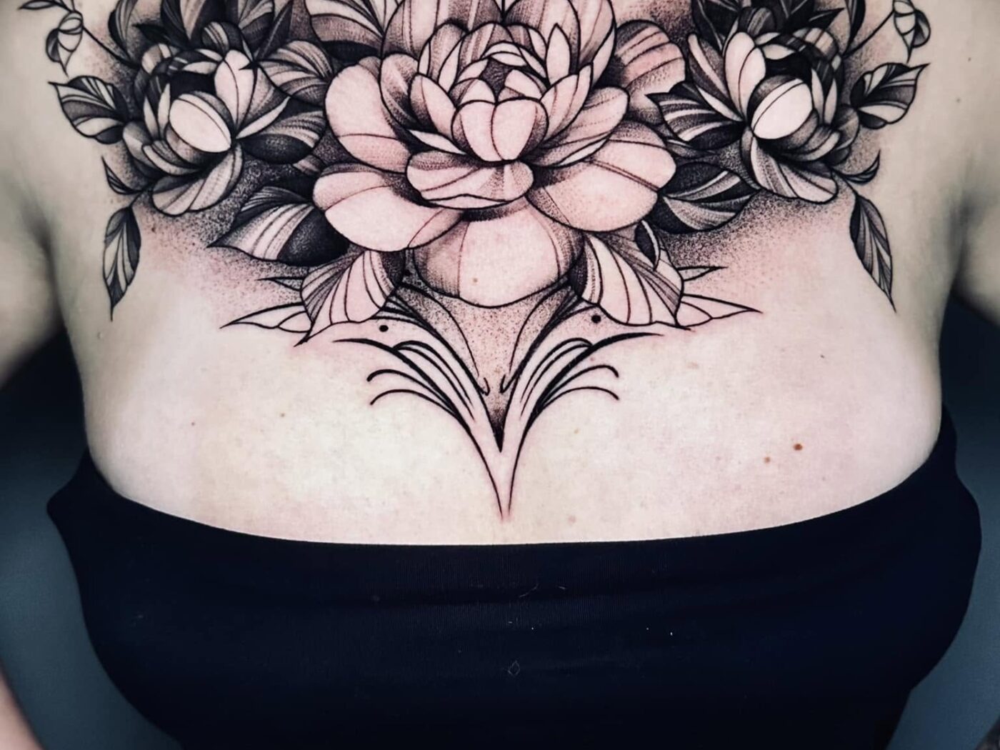 Blackwork tattoo by Hypnotic Art Tattoo Studio, Milton Keynes