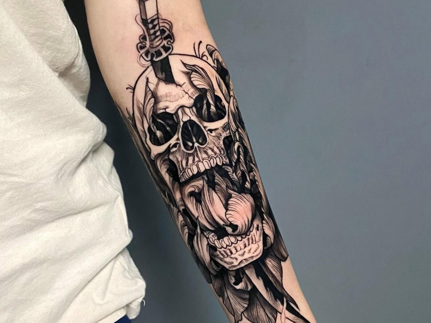 Blackwork tattoo by Hypnotic Art Tattoo Studio, Milton Keynes