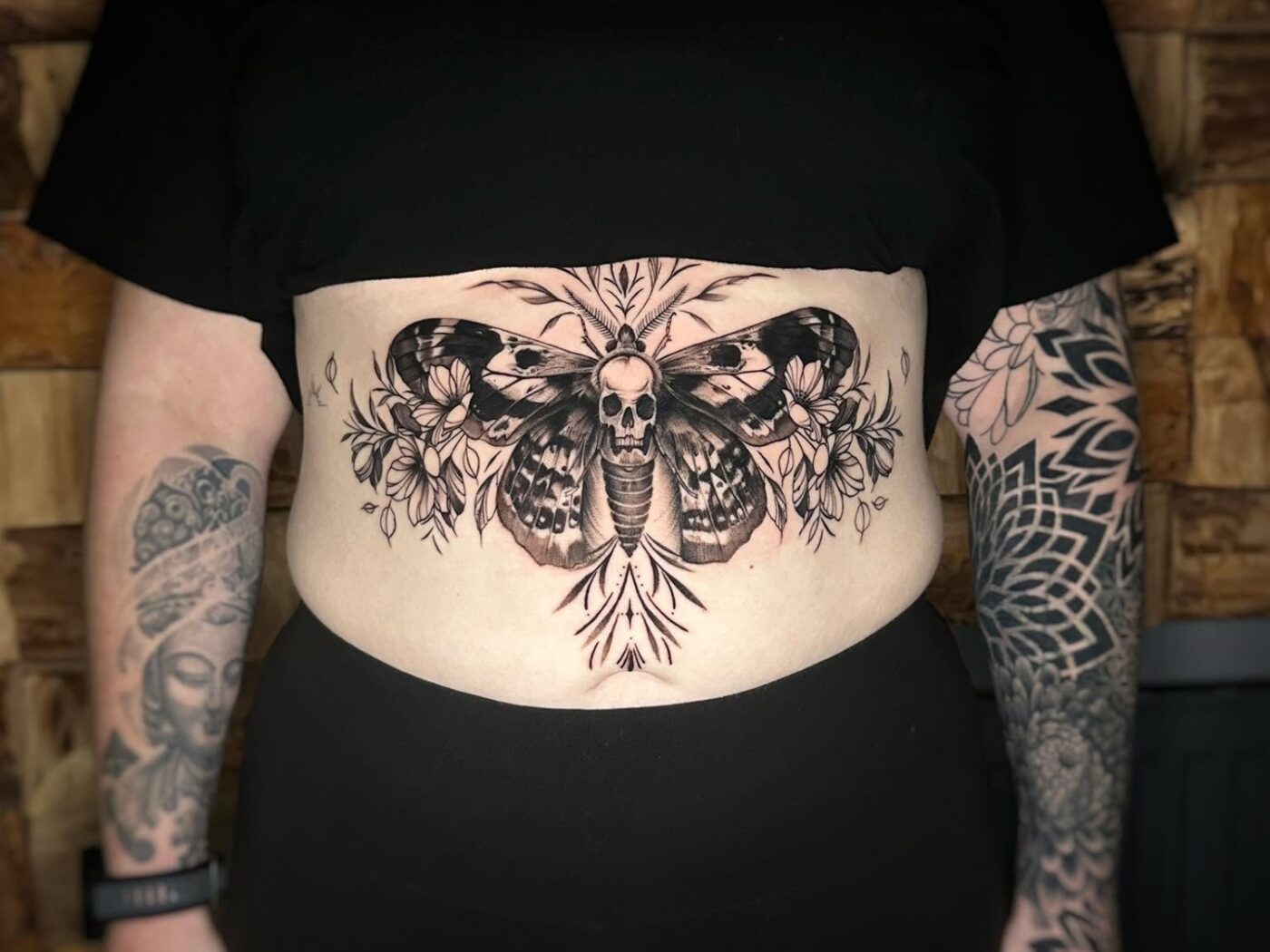 Blackwork tattoo by Hypnotic Art Tattoo Studio, Milton Keynes