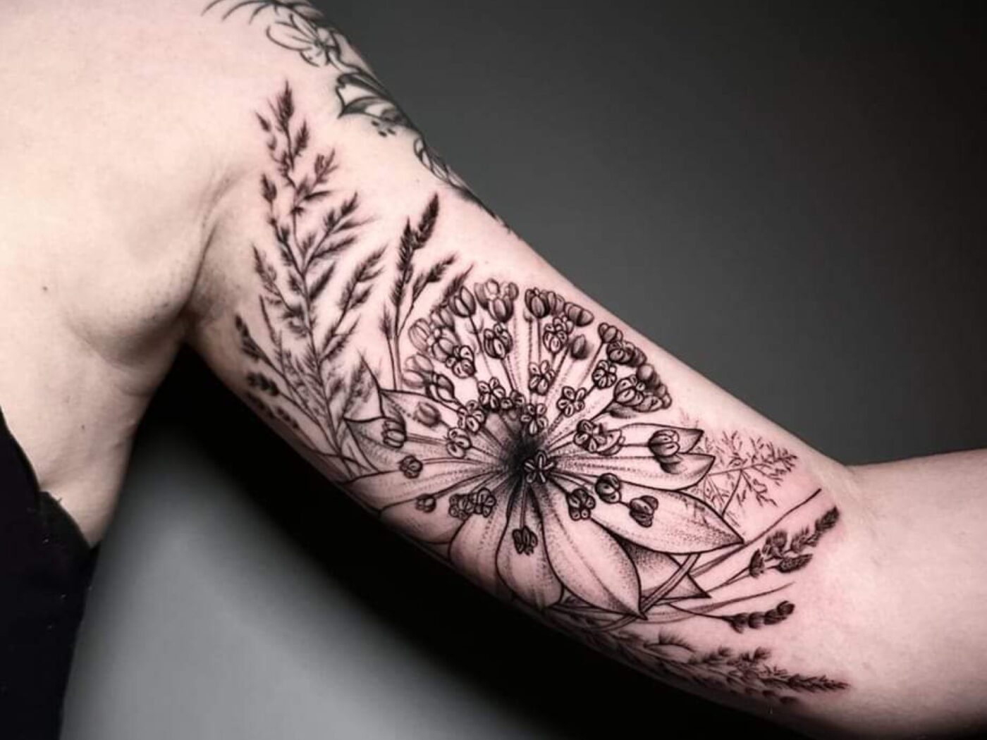 Blackwork tattoo by Hypnotic Art Tattoo Studio, Milton Keynes