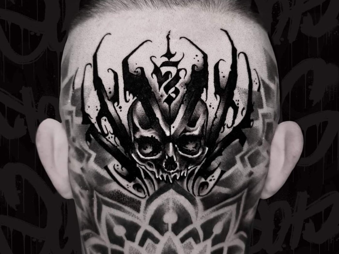 Blackwork tattoo by Hypnotic Art Tattoo Studio, Milton Keynes