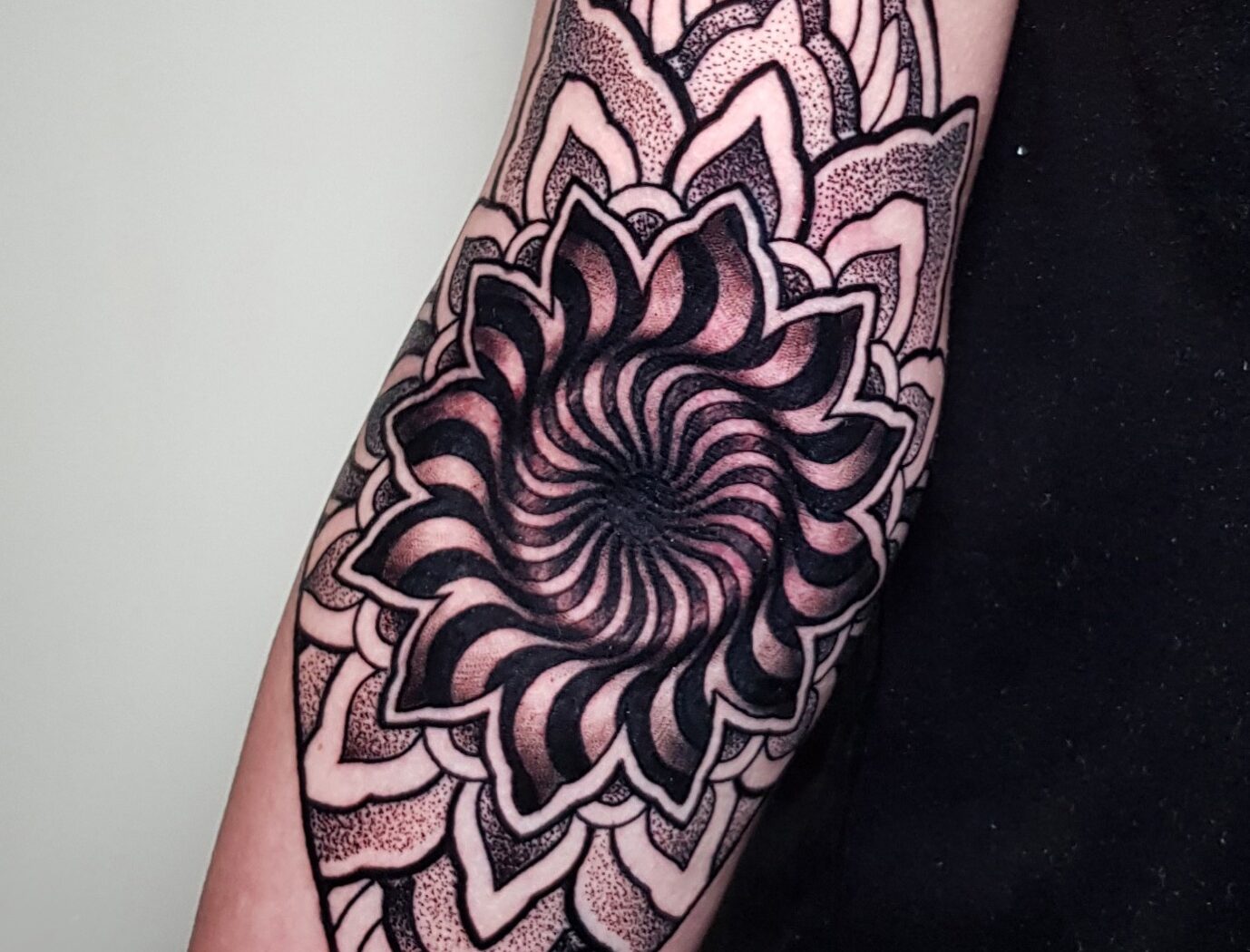 Blackwork tattoo by Hypnotic Art Tattoo Studio, Milton Keynes