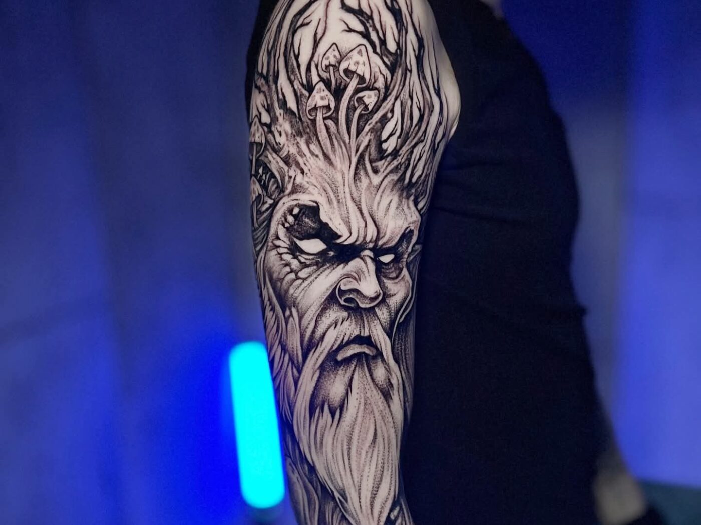 Blackwork tattoo by Hypnotic Art Tattoo Studio, Milton Keynes