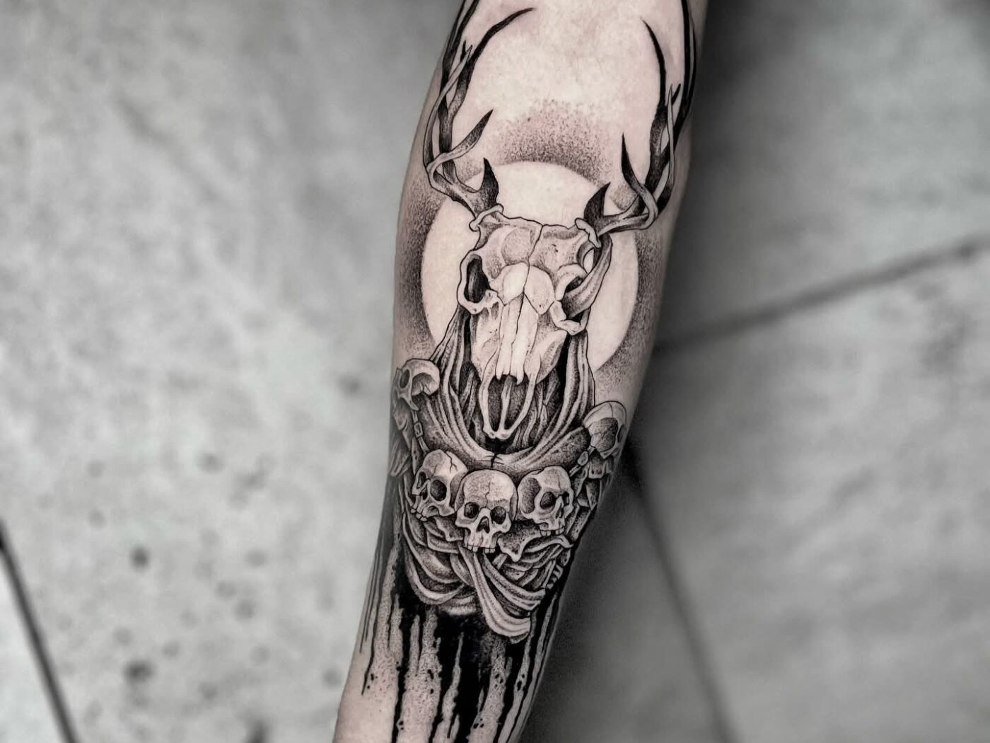 Blackwork tattoo by Hypnotic Art Tattoo Studio, Milton Keynes