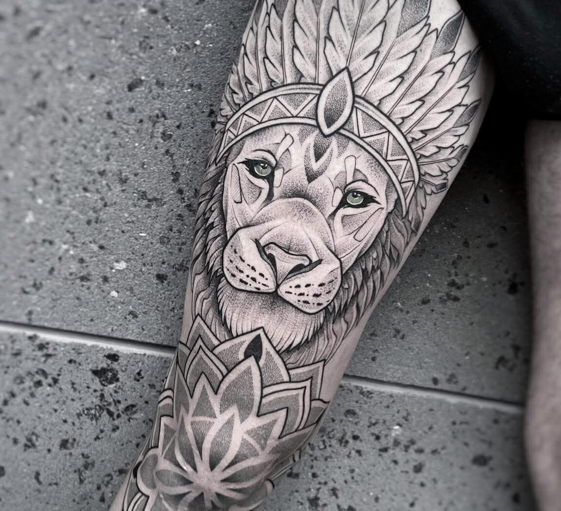Blackwork tattoo by Hypnotic Art Tattoo Studio, Milton Keynes