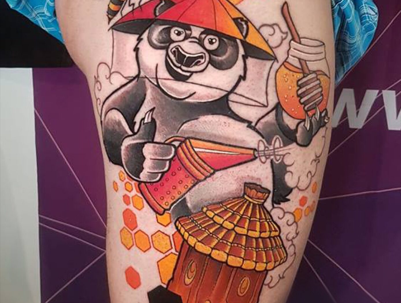 Cartoon tattoo by Hypnotic Art Tattoo Studio, Milton Keynes