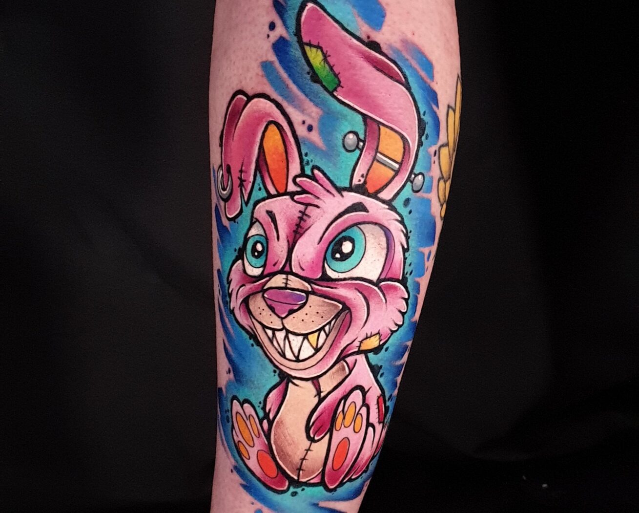 Cartoon tattoo by Hypnotic Art Tattoo Studio, Milton Keynes