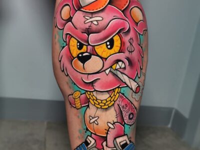 Cartoon tattoo #3 by Hypnotic Art Tattoo Studio, Milton Keynes