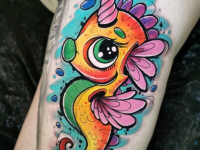 Cartoon tattoo #2 by Hypnotic Art Tattoo Studio, Milton Keynes