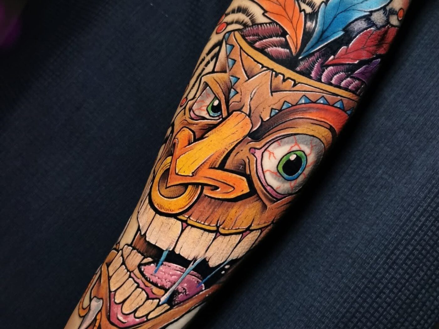 Cartoon tattoo by Hypnotic Art Tattoo Studio, Milton Keynes
