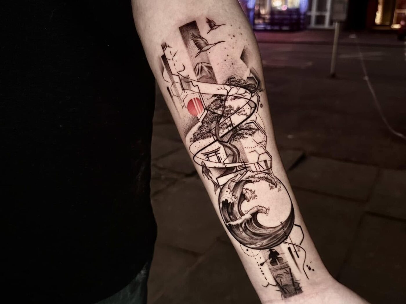 Fine Line & Mandala tattoo by Hypnotic Art Tattoo Studio, Milton Keynes