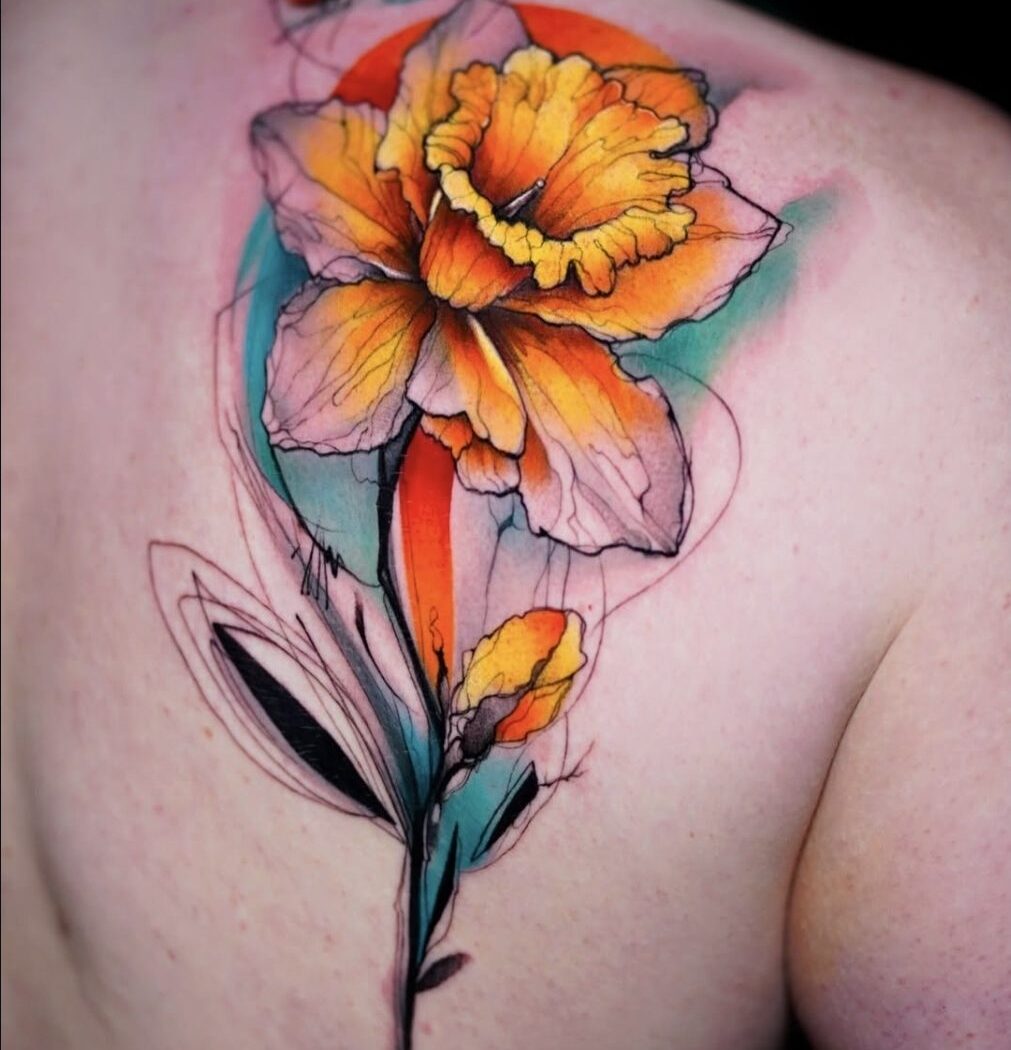 Floral tattoo by Hypnotic Art Tattoo Studio, Milton Keynes