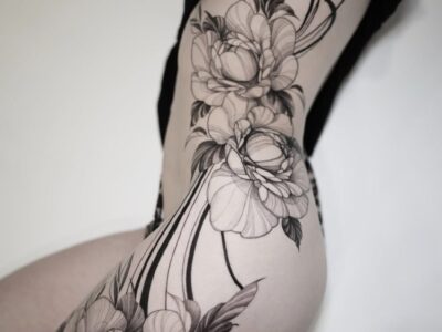 Flowers tattoo #2 by Hypnotic Art Tattoo Studio, Milton Keynes