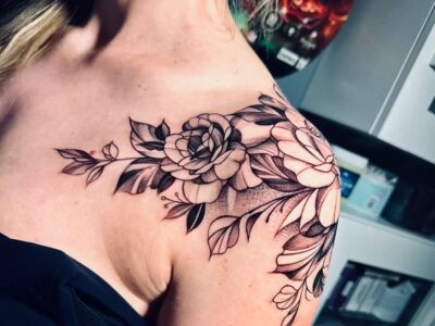 Flowers tattoo #1 by Hypnotic Art Tattoo Studio, Milton Keynes