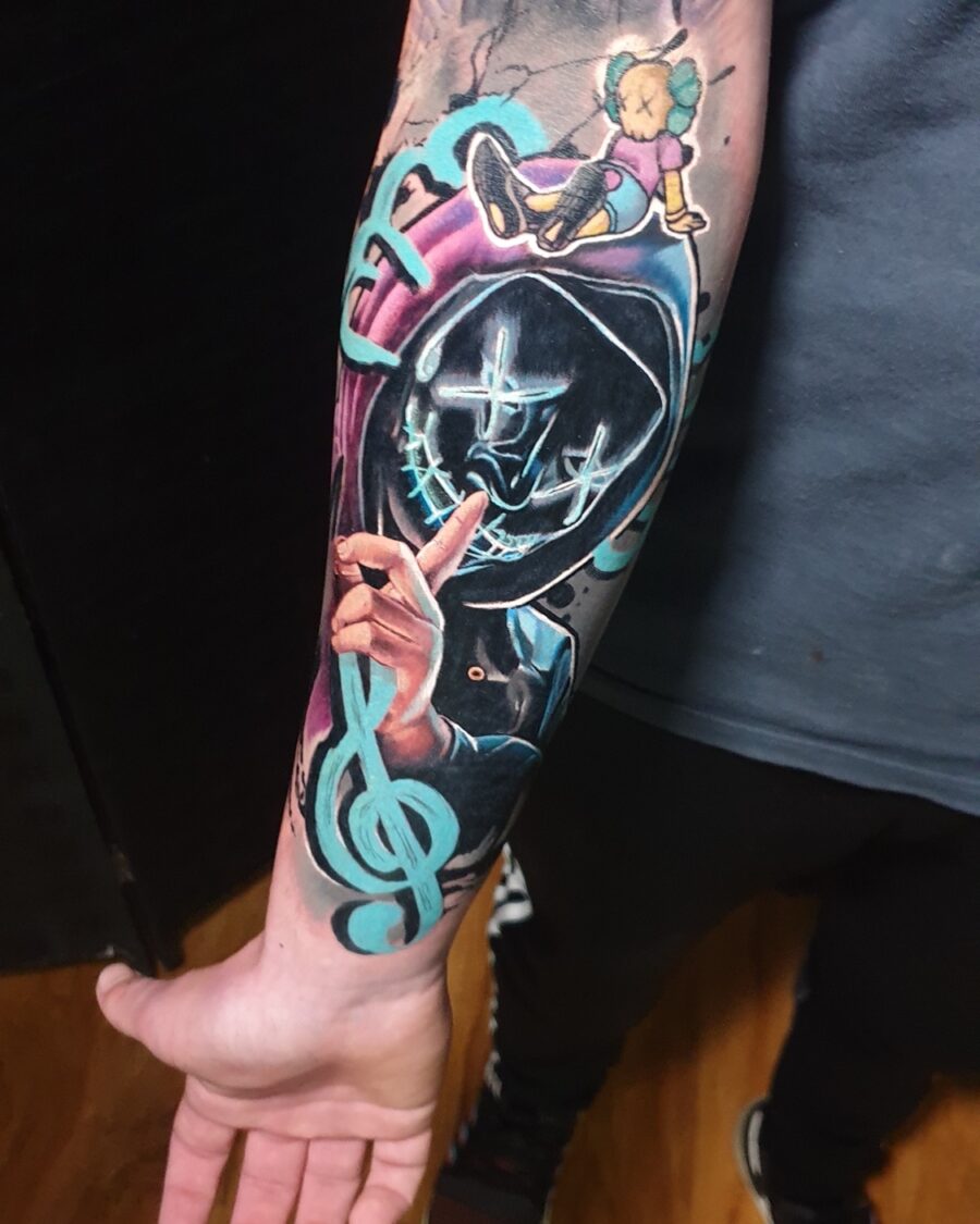 Graffiti & Avantgarde tattoo by Hypnotic Art Tattoo Studio, Milton Keynes
