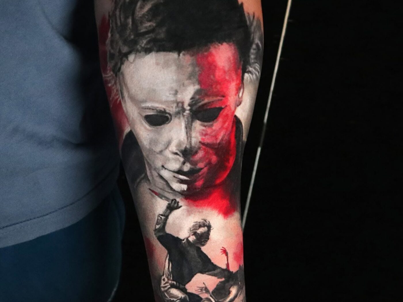 Horror tattoo by Hypnotic Art Tattoo Studio, Milton Keynes