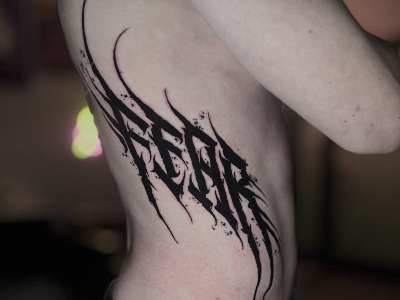 Lettering tattoo by Hypnotic Art Tattoo Studio, Milton Keynes