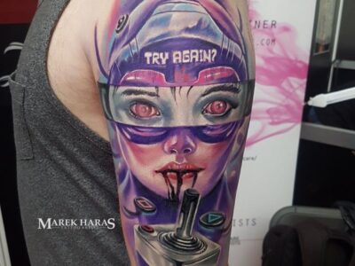 Modern & Cyber tattoo #3 by Hypnotic Art Tattoo Studio, Milton Keynes