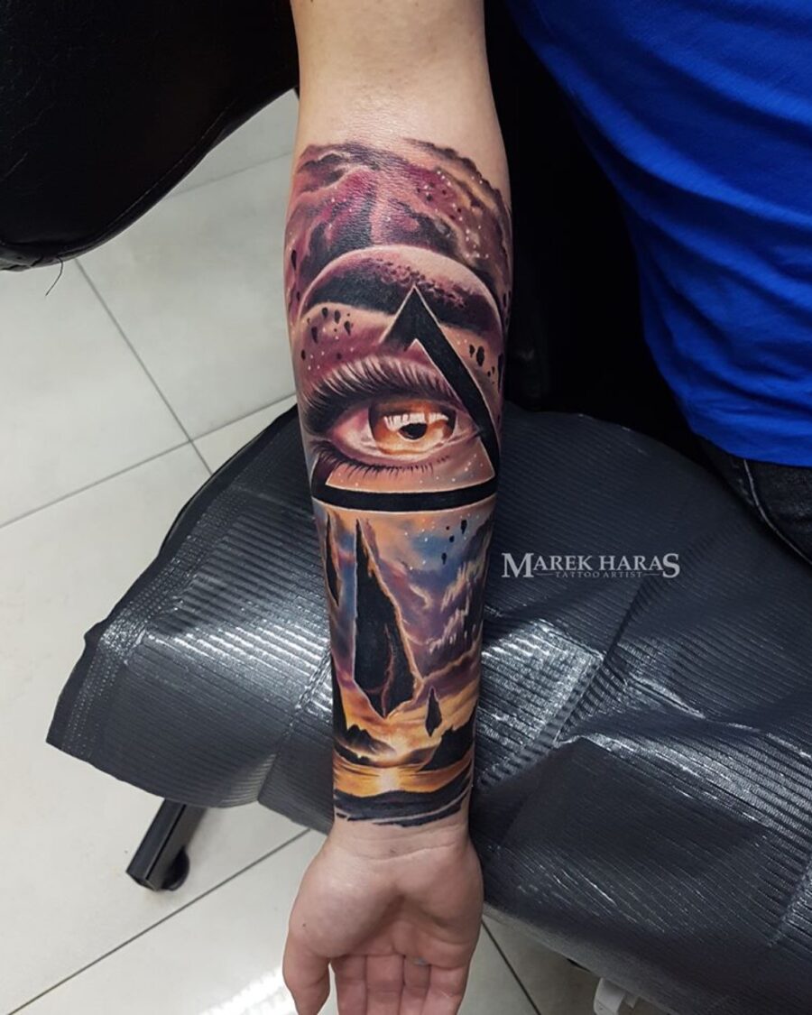 Surrealism tattoo by Hypnotic Art Tattoo Studio, Milton Keynes
