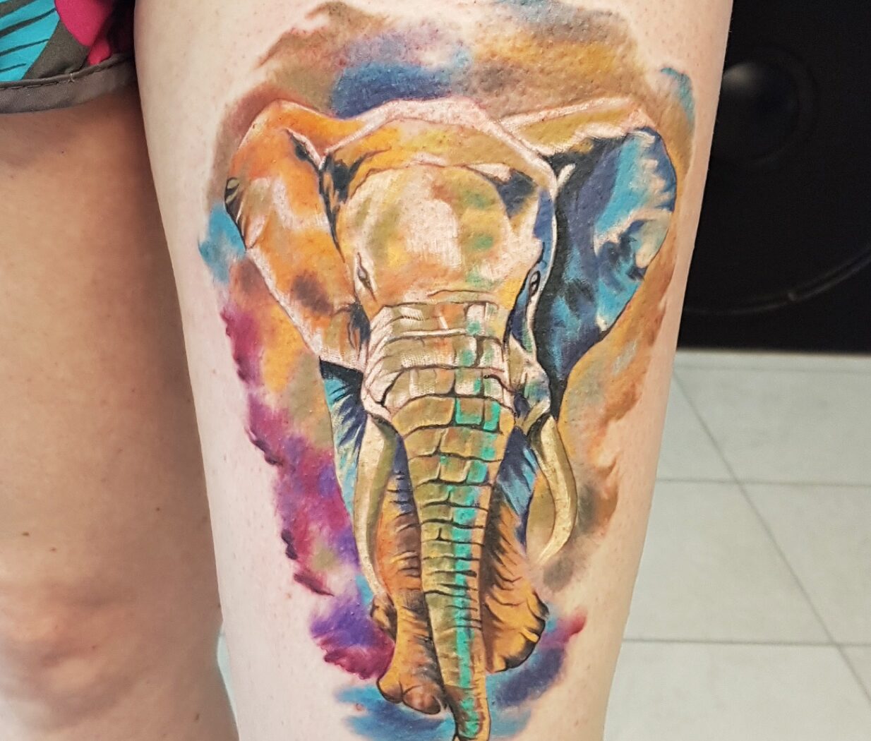 Watercolour tattoo by Hypnotic Art Tattoo Studio, Milton Keynes