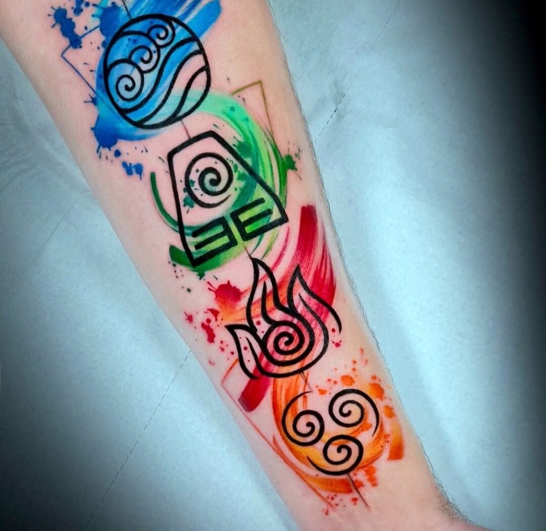 Watercolour tattoo by Hypnotic Art Tattoo Studio, Milton Keynes