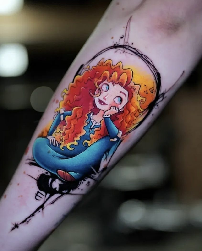 Watercolour tattoo by Hypnotic Art Tattoo Studio, Milton Keynes